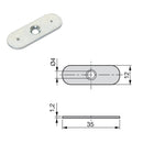 Chiusura Magnetica per Ante Acciaio e Plastica Bianco 20 Pezzi Emuca
