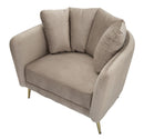 Poltrona Kiev 88x74x77 cm in Poliestere GREY/Oro
