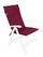 Coussin à dossier haut Poly180 bordeaux en tissu pour extérieur
