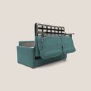 Divano Letto 3 Posti 196x102x97 cm in Tessuto Petrolio