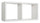 Etagère rectangulaire 2 compartiments muraux 70x30x23,7 cm en fibre de bois Morgana Chêne Maxi Blanchi