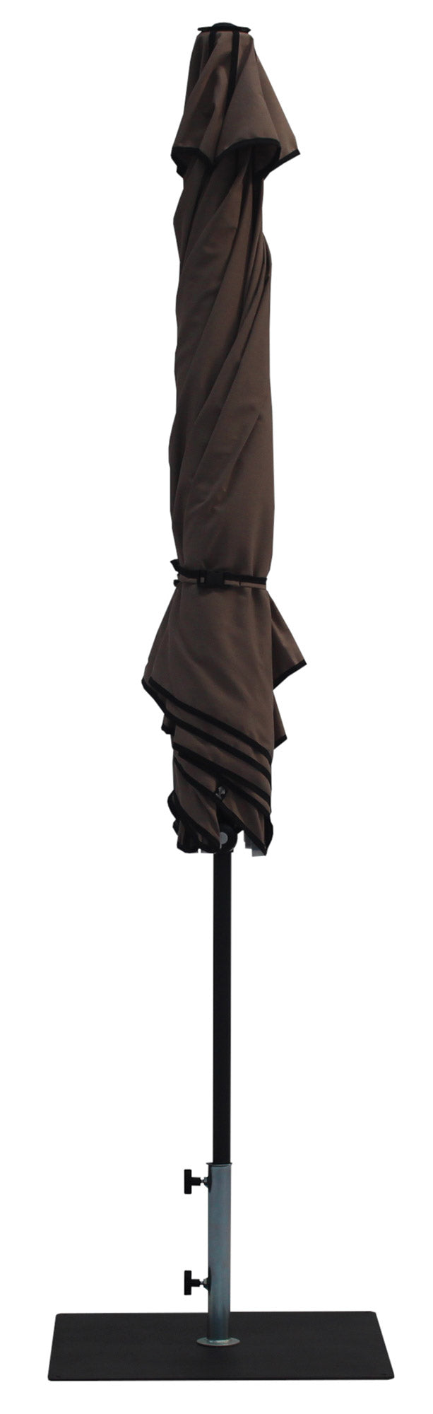 Ombrellone da Giardino Ø3 m Palo Ø38 mm in Alluminio Tessuto Dralon Acrilico Border Taupe