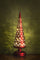 Set 2 Sapins Mini Etoiles et Led H30 cm Rouge