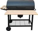 Barbecue a Carbone  con Coperchio 108x72x101 cm in Acciaio Inox con Ruote Gringo