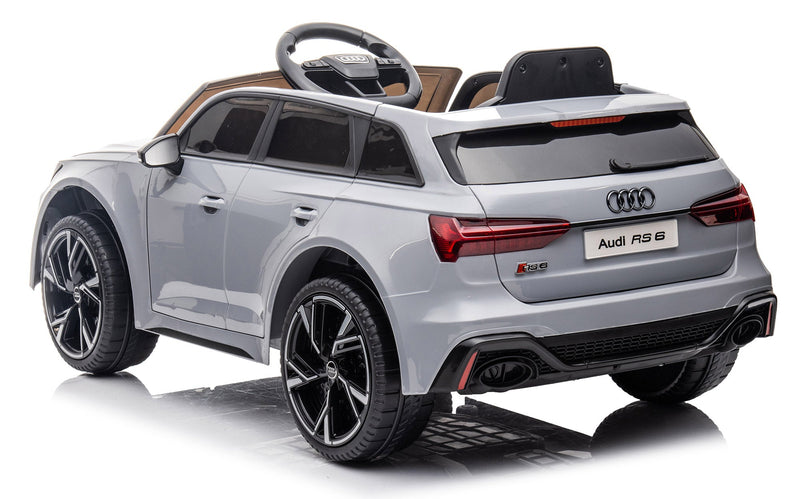Macchina Elettrica per Bambini 12V con Licenza Audi RS6 Grigia