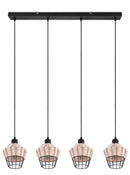 Lampada a Sospensione da Interno Attacco E27 in Tessuto Naturale