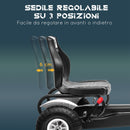 Go Kart a Pedali per Bambini 121x58x61 cm con Sedile Regolabile e Freno a Mano Bianca
