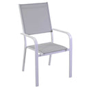 Sedia da Giardino 55x54xh98 cm in Alluminio Kelso Bianco