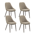 Set 4 Sedie Kira 51x59x85 cm Gambe in Metallo Bronzo Beige       