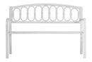 Panchina da Giardino 2 Posti 123x63x87 cm in Ferro e Ghisa Bianca