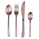 Servizio Set di Posate 24 Pezzi in Acciaio Inox VdE Tivoli 1996 Drop Rame Satinato