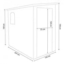 Casetta Box da Giardino Hause 143x247x194 h cm in Plastica Grigio chiaro