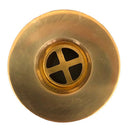 Piletta per Fontana da Giardino da 1" 6,2x6,2x7 cm in Ottone Lucido con Tappo