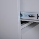 Cassettiera da Ufficio per Documenti 2 Cassetti con Chiusura di Sicurezza in Acciaio 47x62x72 cm 