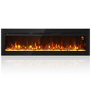Camino Elettrico da Incasso o Parete 170x15,8x45 cm 1500 W con Timer 24 Ore Fiamma Regolabile e Cristalli      