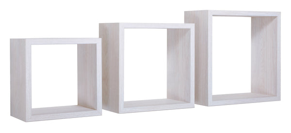 Set 3 Mensole da Parete Cubo in Fibra di Legno Incubo Rovere Imperiale online