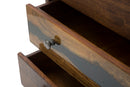 Comò Mustang 88x45x75 cm in Legno di Acacia e in Ferro Marrone e Grigio