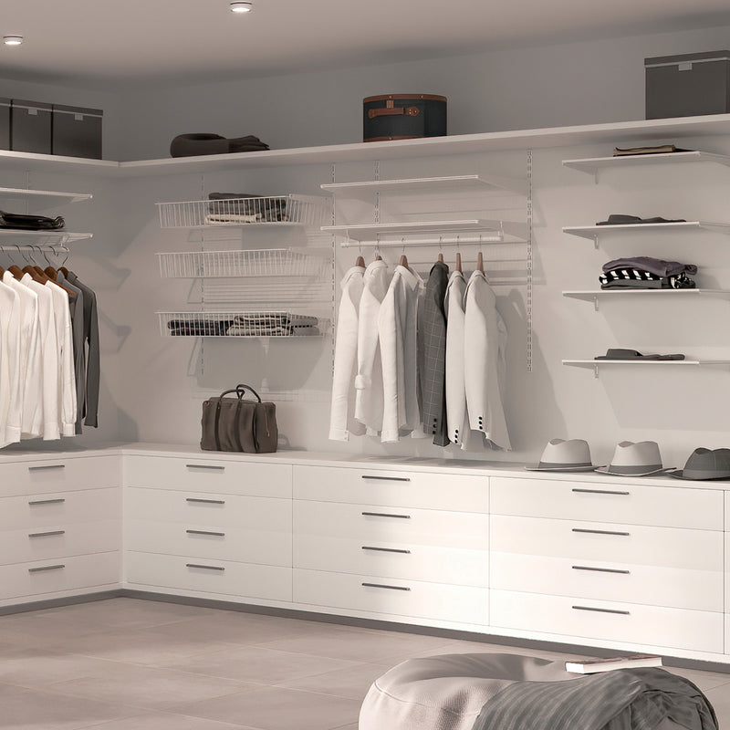 Kit per Fissaggio Mensole 280 mm in Acciaio Emuca Bianco