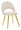 Lot de 2 Chaises Rembourrées 52x48x78 cm en Tissu Velours Flex Crème et Or