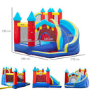 Castello Giostra Gonfiabile 290x270x230 cm in con Pompa Inclusa