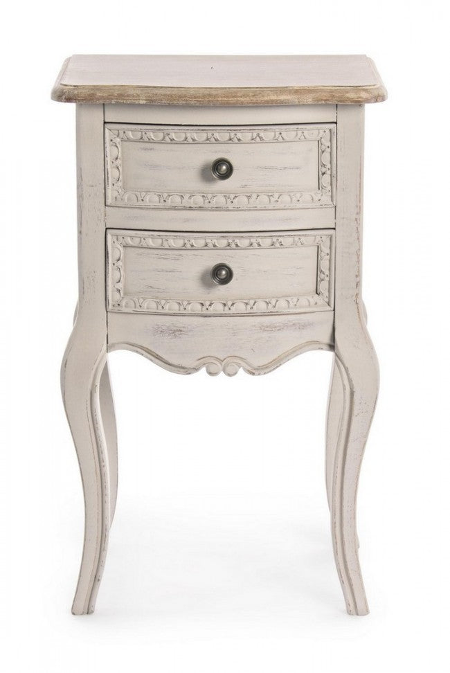 Comodino 2 Cassetti Clarisse in Legno