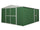 Jardinière en tôle d'acier Porte-outils 360x430x210 cm Enaudi Vert