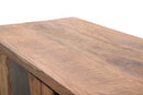 Mobile Yellowstone 175x40x80 cm in Legno di Acacia e Ferro Marrone e Nero