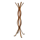 Appendiabiti a Stelo in Legno 4 Braccia 60x60H178cm Ondulato Noce