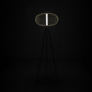 Lampada da Terra a LED 50x50xH150 cm in Acciaio e Metallo Mizar Ottone Lucido