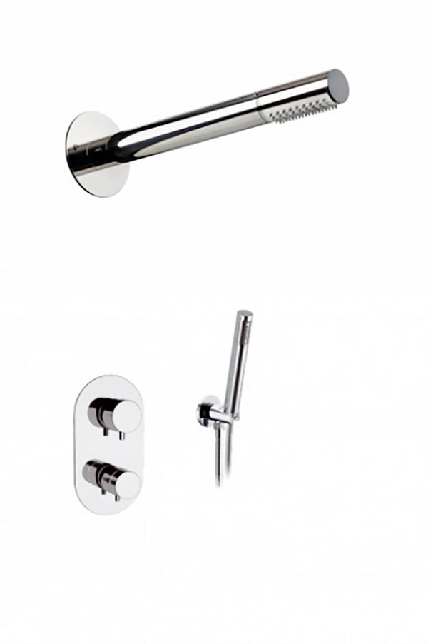 Ama Luxury Aurora Steel Inverseur de pommeau de douche intégré et bras de douchette online