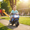 Moto Motocicletta Elettrica per Bambini 6V Kidfun Sportiva Blu