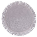 Set 4 Tovagliette con Frange Ø38x0,3 cm  in Carta effetto Juta VdE Tivoli 1996 Shades of Stones