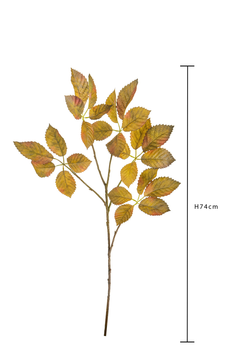 Set 24 Ramo Artificiale con Foglie di Carpino autunnale 