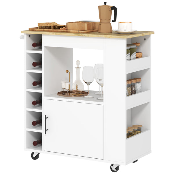 prezzo Carrello da Cucina 83x40x83 cm Armadietto e Portabottiglie Rovere