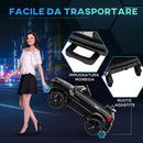 Macchina Elettrica per Bambini con Telecomando Luci LED e Clacson Nero 