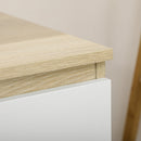 Cassettiera 6 Cassetti 135x48x77 cm in Legno Bianco e Colore Legno