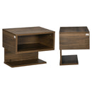 Set 2 Comodini Sospesi 40x29,5x33,5 cm in MDF Marroni