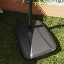 Ombrellone a Braccio 247x247x268 cm con Base Riempibile e Testa Inclinabile Grigio Scuro  