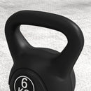 Kettlebell per Allenamento 6 kg in Plastica e Sabbia Nero  