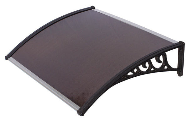 acquista Auvent Auvent en Polycarbonate Alvéolaire Masi Fumè Marron Différentes Tailles