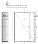 Piscina Rettangolare Fuori Terra 800x500x144 cm in Legno