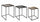 Lot de 3 tables basses carrées Amira