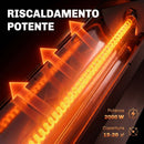 Riscaldatore Elettrico a Infrarossi 2000 W 30,5x25x104,6 cm con Custodia e IP65 in Metallo Nero      