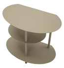 Comodino Saturno Tortora 49,5x27,5x49,5 cm in Metallo Grigio tortora      