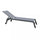 Chaise longue de jardin empilable Formentera 198x61x34/95 h cm en aluminium anthracite