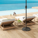 Base per Ombrellone Ø46x34 cm da 12 kg in Resina Metallo e Cemento Bronzo    