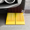 Set 2 Rampe di Carico Auto in Plastica 3 Tonnellate Antiscivolo Giallo      