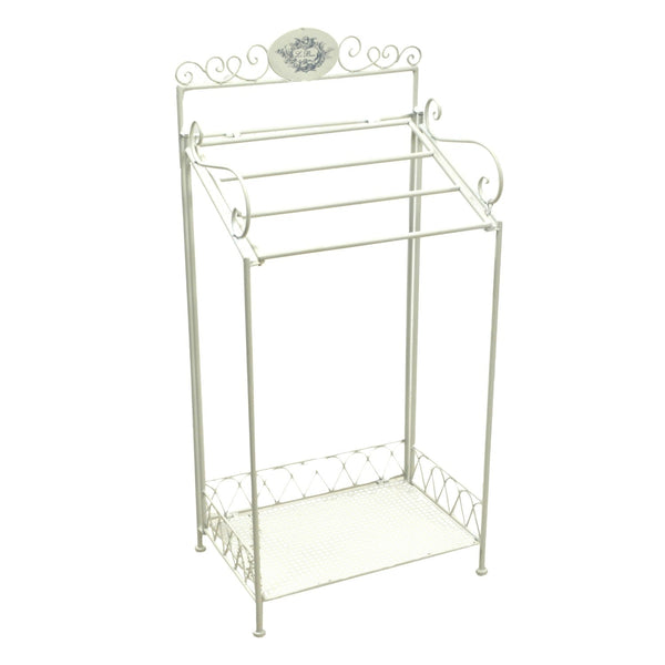 sconto Porte-serviettes sur pied en métal Le Bain Blanc 47x31H98,5cm