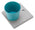 Socle avec Plateau pour Fontaine avec Petit Anneau 40x40x5 cm en Ciment Belfer 42/BSE/4 Turquoise
