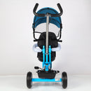 Triciclo Passeggino per Bambini 69x49x98 cm con Parasole e Campanellino Trico Funny Blu
